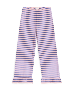 Frill Jersey Trousers - Pink