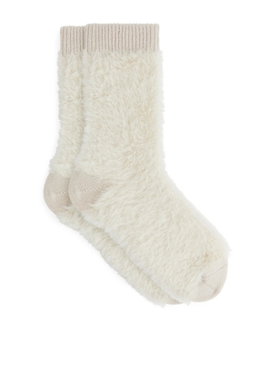 Fluffy Socks - Beige