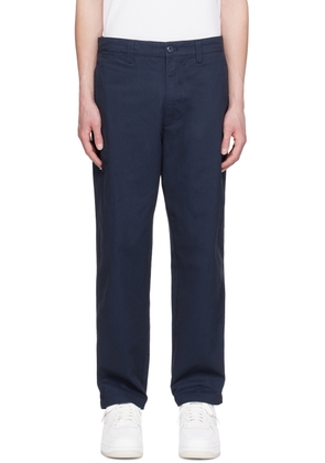 AAPE by A Bathing Ape Navy Embroidered Trousers