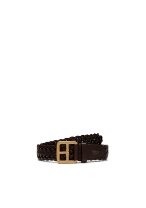 Mulberry Men's 30mm Boho Buckle Braided Belt - Chocolate - Size S