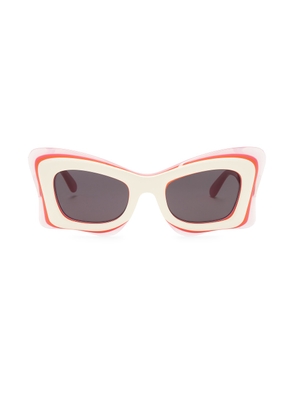 Loewe Square Sunglasses in Beige & Smoke - Beige. Size all.