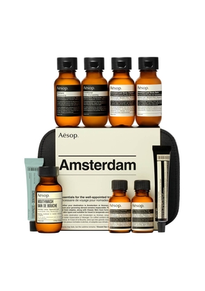 Aesop amsterdam essentials for the well-appointed traveller - 10ml 3x15ml 5x50ml - OS Brown
