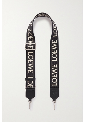 Loewe - Anagram Leather-trimmed Canvas-jacquard Bag Strap - Black - One size