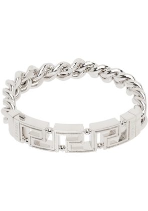 Versace Silver Greca Chain Bracelet