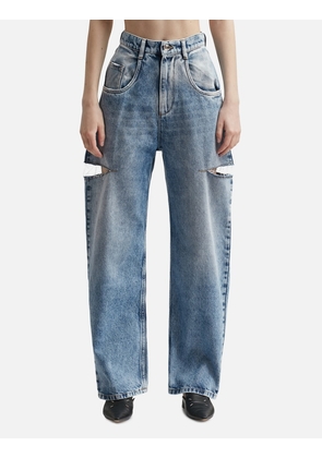 Denim Jeans With Slash Details