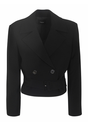 Theory Double-Breast Crop Belted Blazer