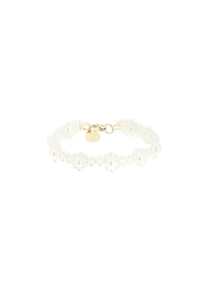 Simone Rocha bracelet with daisy-shaped beads - OS White