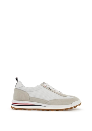 Thom Browne mesh and suede leather sneakers in 9 - 6 White