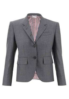 Thom Browne single-breasted cropped jacket in 120s wool - 38 Grey