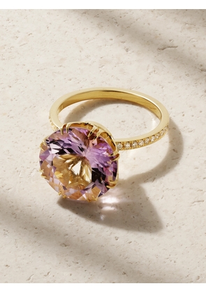 Ileana Makri - Solitaire Crown 18-karat Gold, Amethyst And Diamond Ring - 6,7