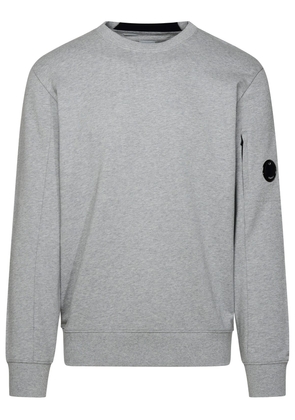 C.p. Company Diagonal Raised Fleece Grey Cotton Sweatshirt