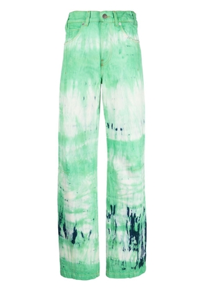 DARKPARK tie-dye wide-leg jeans - Green