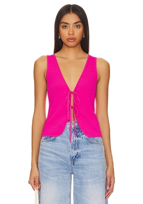Show Me Your Mumu Time Out Tie Top in Pink. Size XL.