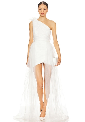 SAU LEE Sidney Dress in White. Size 4.