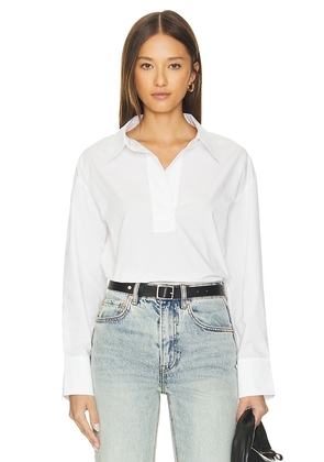 Rue Sophie Brooke Shirt in White. Size M, S, XL, XS.