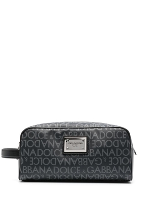 Dolce & Gabbana logo-print wash bag - Grey