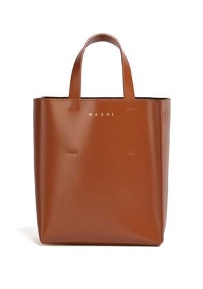 Marni mini Museo leather tote bag - Brown