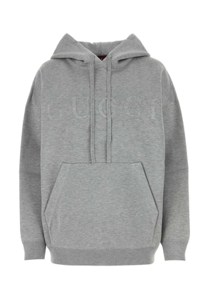 Gucci Melange Grey Stretch Wool Blend Overuse Sweatshirt