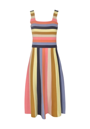 Paul Smith Square-Neck Sleeveless Stripe Dress