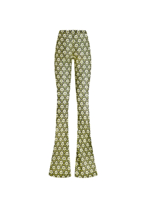 Etro Green Printed Jersey Trousers