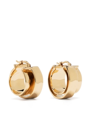 Jil Sander logo-engraved layered hoop earrings - Gold