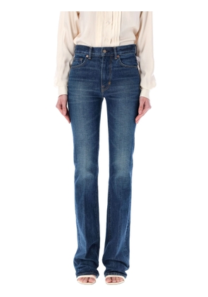 Tom Ford Stone Washed Denim Flared Jeans