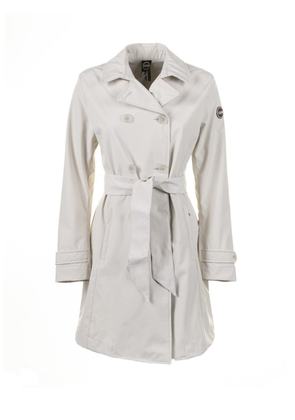 Colmar Logo-Patch Double-Breasted Belted Trench Coat