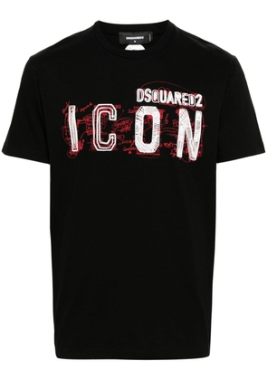DSQUARED2 Icon-print cotton T-shirt - Black
