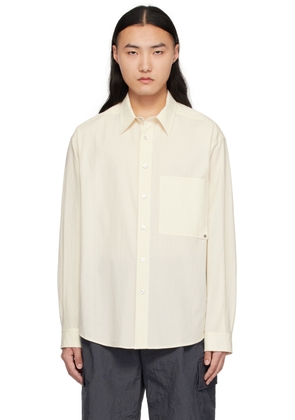Solid Homme Off-White Crinkled Shirt