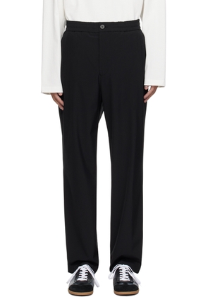 Solid Homme Black Concealed Drawstring Trousers
