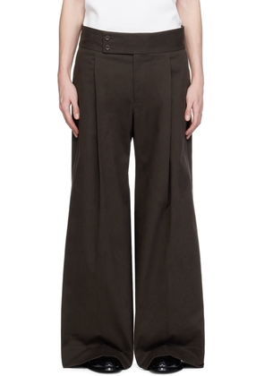 Dolce & Gabbana Brown Pleated Trousers