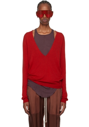 Rick Owens Red Dylan Sweater
