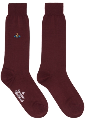Vivienne Westwood Burgundy Plain Socks