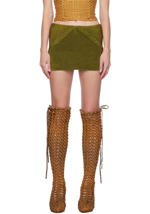 Isa Boulder SSENSE Exclusive Green Miniskirt