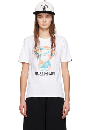 BAPE White Liquid Camo Baby Milo T-Shirt
