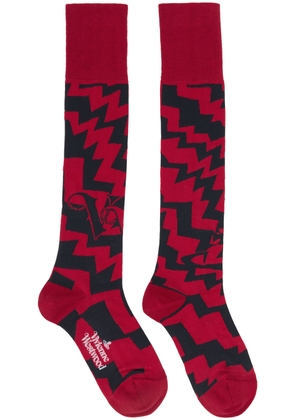 Vivienne Westwood Red Zig Zag Socks