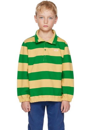 TINYCOTTONS Kids Beige & Green Stripes Sweatshirt
