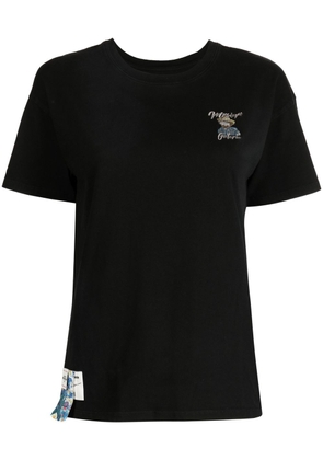 Musium Div. embroidered-motif cotton T-shirt - Black