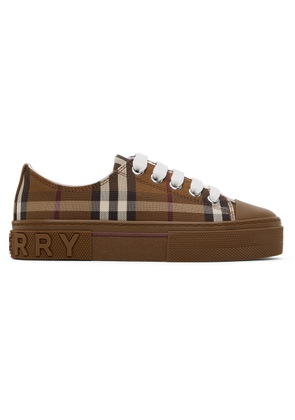 Burberry Kids Brown Check Sneakers