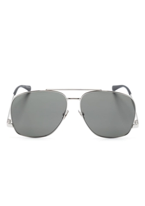 Saint Laurent Eyewear Leon pilot-frame sunglasses - Silver