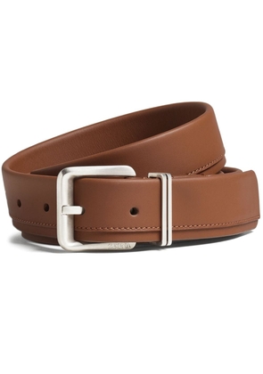 Zegna buckle-fastening leather belt - Brown