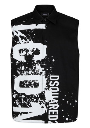 Dsquared2 logo-print cotton shirt - Black