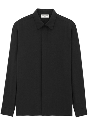 Saint Laurent plain long-sleeve shirt - Black