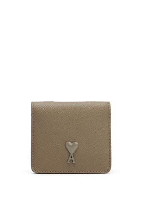 AMI Paris logo strap wallet - Neutrals
