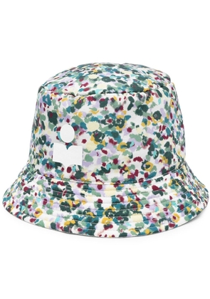 ISABEL MARANT logo-print reversible bucket hat - White
