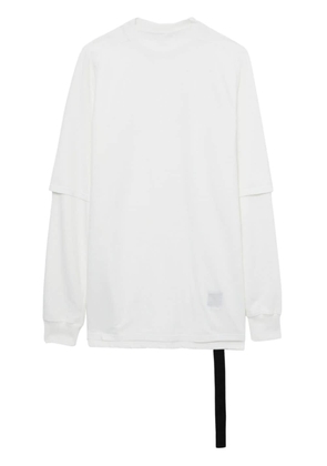 Rick Owens DRKSHDW layered drawstring sweatshirt - White