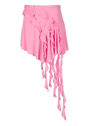 Blumarine asymmetric ruffled skirt - Pink