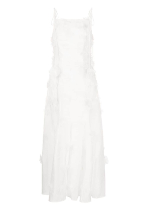 Rachel Gilbert Whitley floral-appliqué midi dress - White