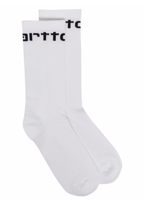 Carhartt WIP logo-intarsia socks - White