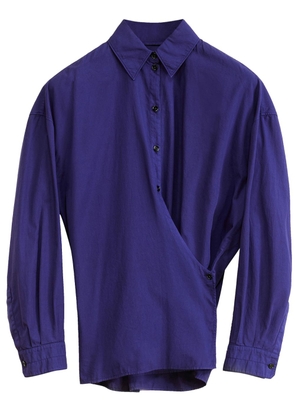 LEMAIRE twisted-front poplin shirt - Purple